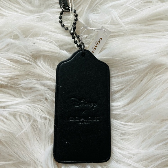 Coach x Disney Mickey Embossed Character Leather Hangtag (Black) [F59153] - Picture 3 of 5
